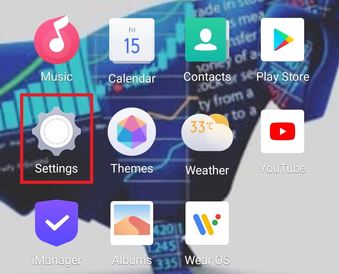 設定を開く