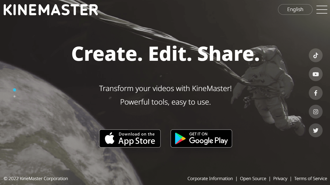 الصفحة الرئيسية لموقع KineMaster | كيفية ضبط الصوت على TikTok