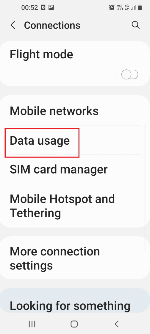 Ketuk tab Penggunaan data. Cara Memperbaiki Kode Kesalahan Hulu 2 975