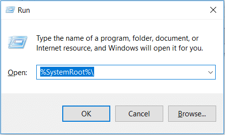 実行にアクセスするには、WindowsとRを押して、コピーしたアドレスを貼り付けます