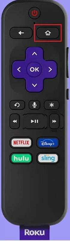 naciśnij przycisk home. Napraw Disney Plus nie działa na Roku