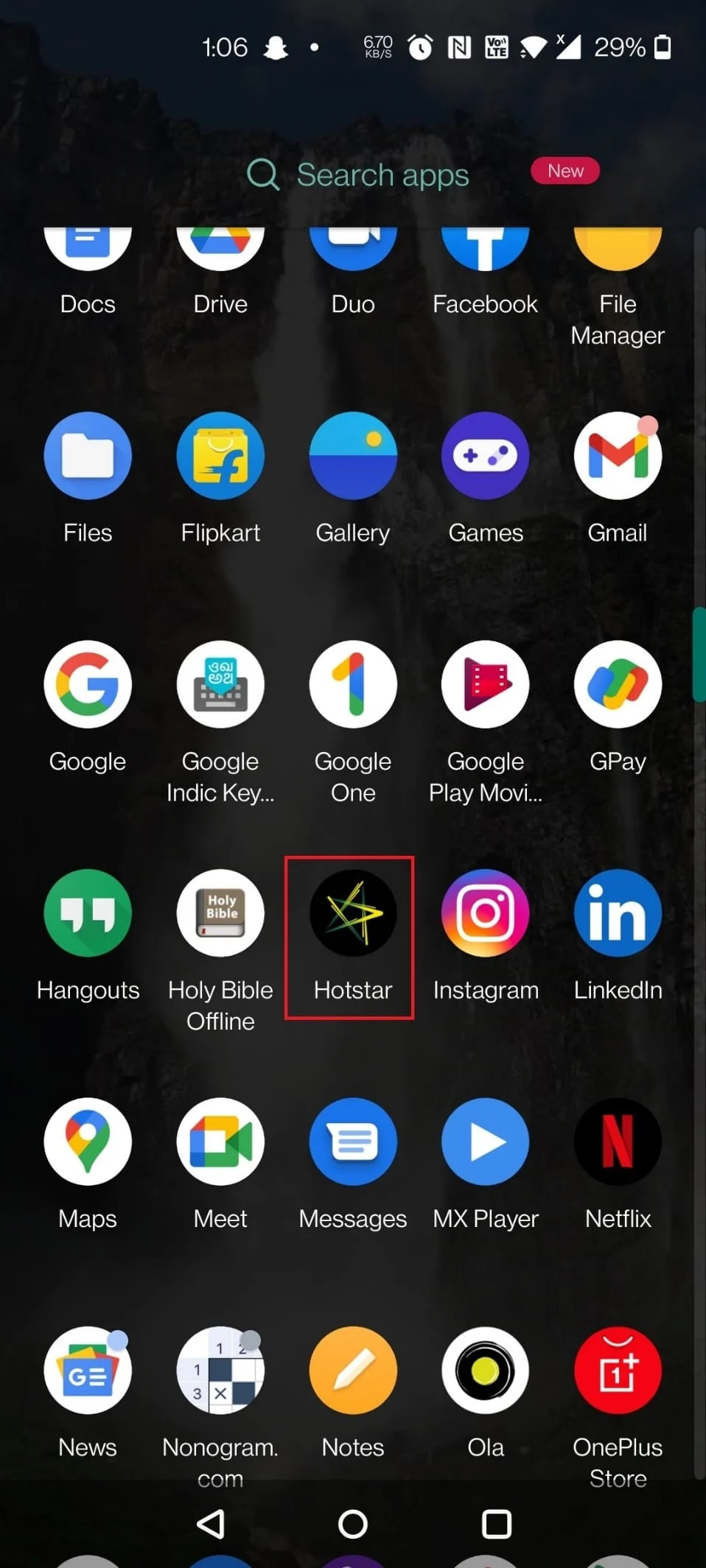 Otwórz aplikację Hotstar