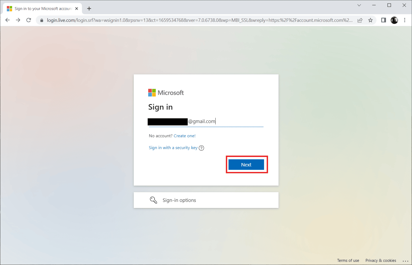 Ingrese las Credenciales. Arreglar el código de error de Office 1058 13 en Windows 10