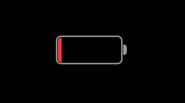 iPhoneのバッテリーが空です