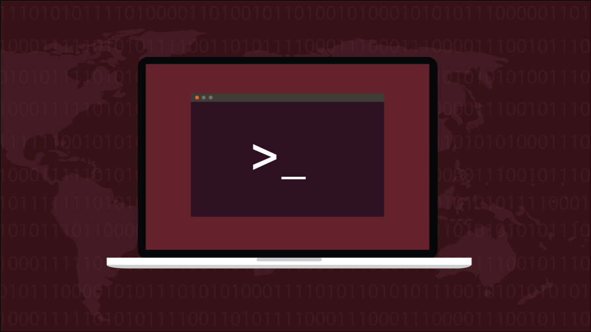 Laptopul Linux afișează un prompt bash