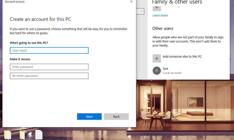 Windows10でローカルアカウントを作成する方法