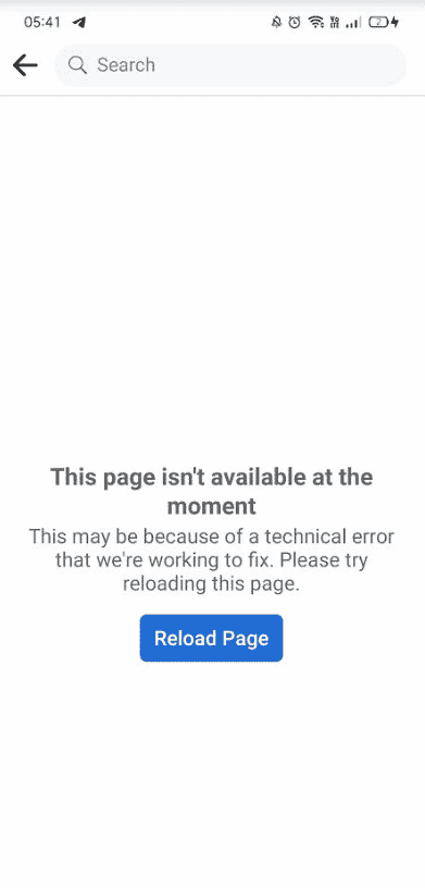 Arama listesinde hesabını görebiliyorsanız ancak içeriği veya bilgileri görüntüleyemiyorsanız ve bu sayfa şu anda profillerinde mevcut değil diye bir uyarı görüyorsanız, Facebook hesabını kesin olarak kapatmışlardır.