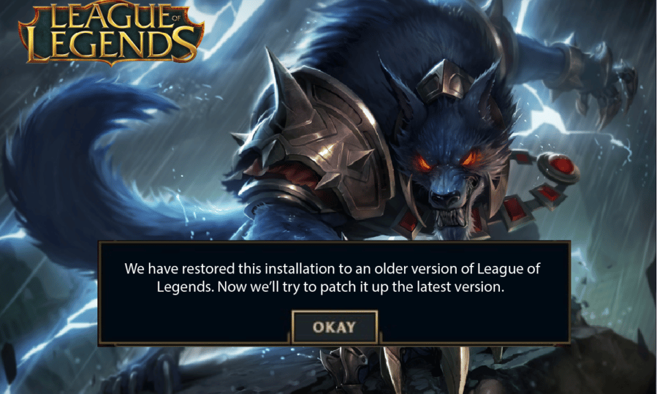 Fix League لقد استعدنا هذا التثبيت في Windows 10