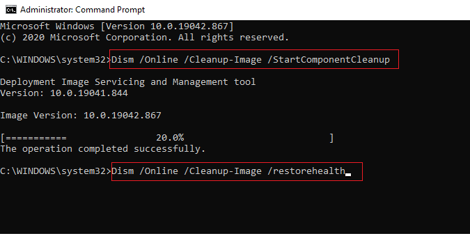 เรียกใช้บรรทัดคำสั่ง SFC และ DISM เพื่อซ่อมแซมไฟล์ระบบ แก้ไขรหัสข้อผิดพลาดของผู้ให้บริการ vds 490 01010004 ใน Windows 10