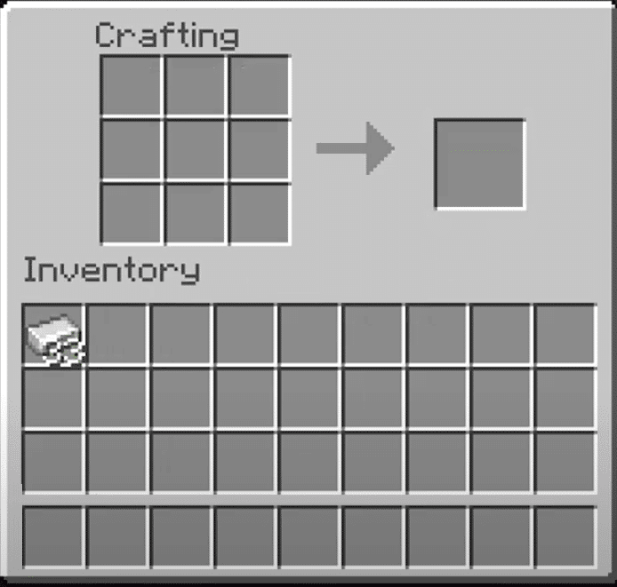 Crafting grid 3x3 inwentarz