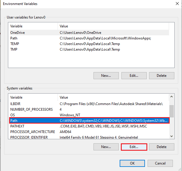 Seleccione la entrada Ruta en la sección Variables del sistema y haga clic en el botón Editar…. Fix git no se reconoce como un comando interno o externo