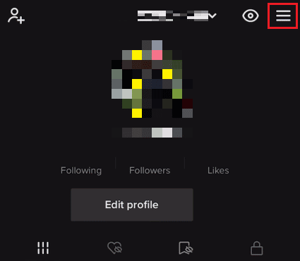 Toque el ícono de tres puntos en la esquina superior derecha | Cómo eliminar una cuenta de TikTok prohibida