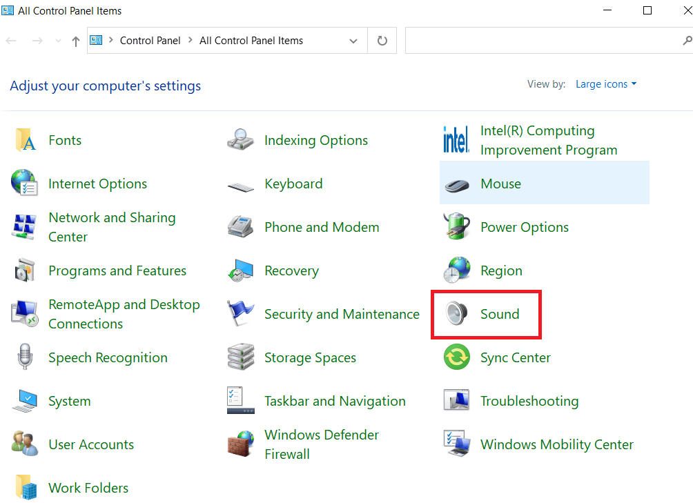 fare clic su Impostazioni audio. Riparare il mio jack per cuffie non funziona in Windows 10