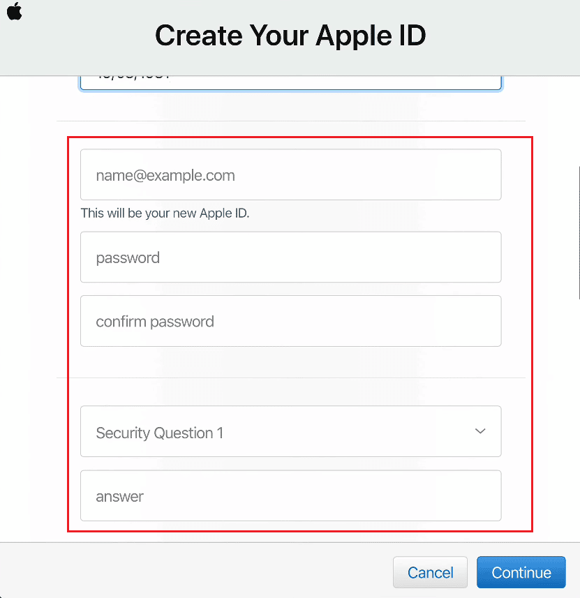 masukkan ID Apple yang diinginkan - kata sandi yang diinginkan - pertanyaan dan jawaban keamanan | Cara Masuk ke Akun iCloud Anda