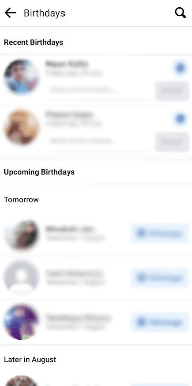 puoi vedere tutti i compleanni imminenti | attiva/disattiva le notifiche di Facebook