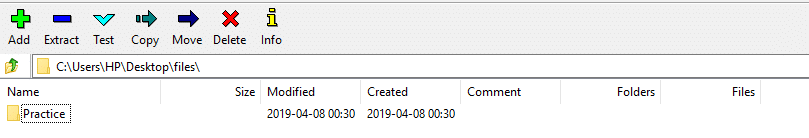 解凍したフォルダを参照して7-zipで開きます