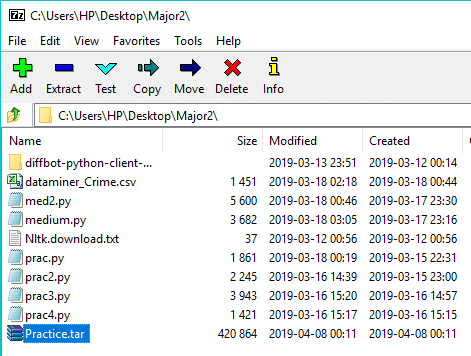 TARファイルの場所を参照する| Windows 10でTARファイル(.tar.gz)を開く方法