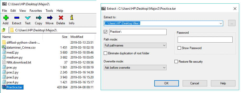 Windows 10でTARファイル(.tar.gz)を開く方法