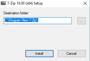 デフォルトではCドライブが選択されています| Windows 10でTARファイル(.tar.gz)を開く方法