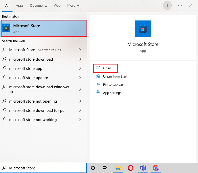 apri Microsoft Store