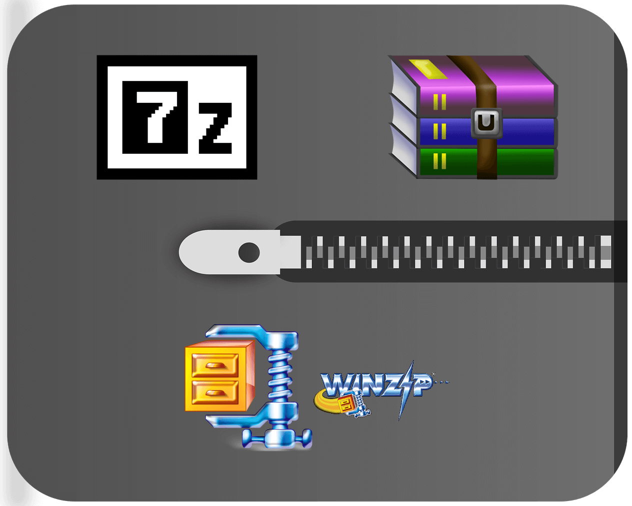 7-Zip vs WinZip vs WinRAR(最高のファイル圧縮ツール)