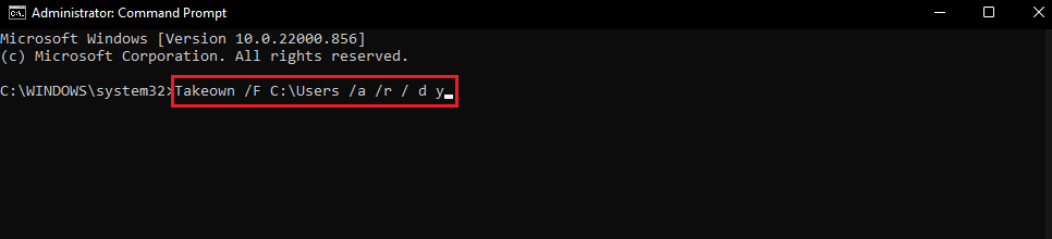 commande de démontage