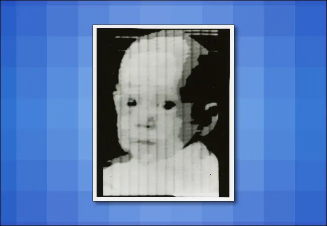 Die ersten Pixel eines Scans von Russell Kirsch aus dem Jahr 1957.