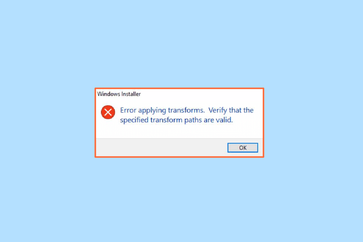 Remediați eroarea la aplicarea transformărilor în Windows 10