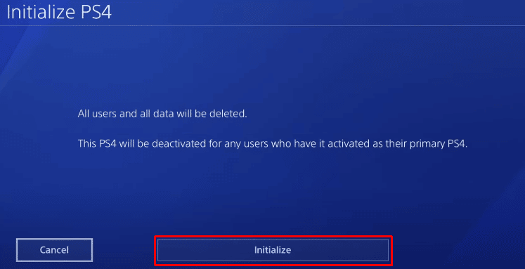Klicken Sie nun auf die Option Initialisieren.