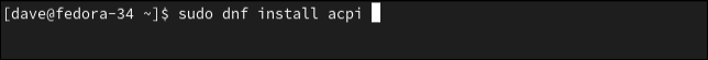 Installazione di acpi su Fedora