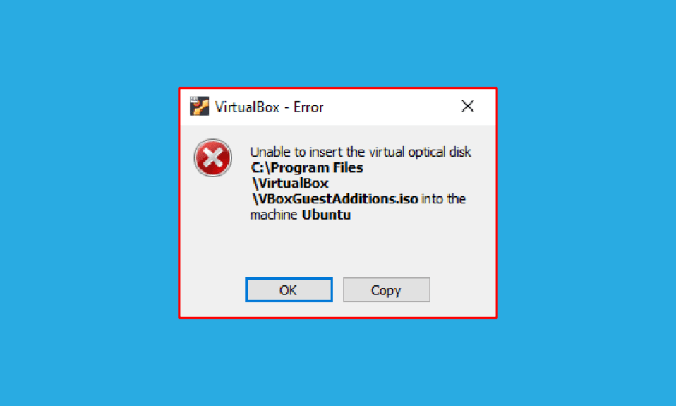 إصلاح Virtualbox غير قادر على إدراج القرص البصري الظاهري