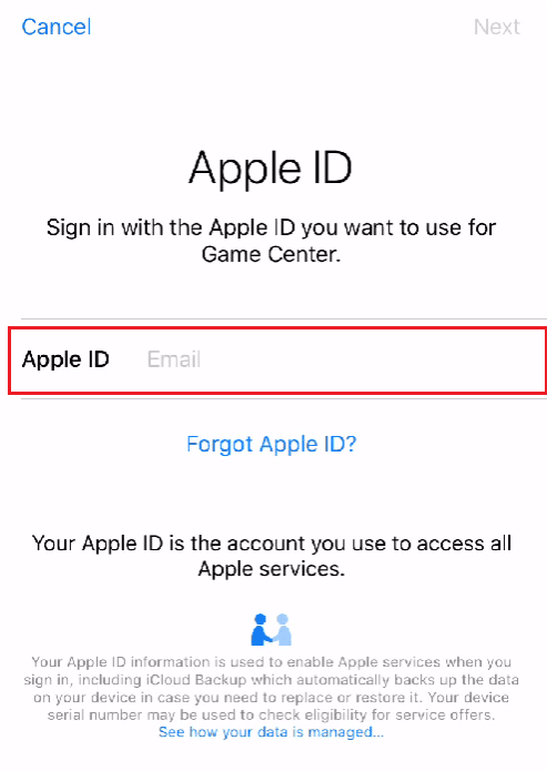 輸入連接到您希望恢復的《部落衝突》基地的舊帳戶的 Apple ID 和密碼