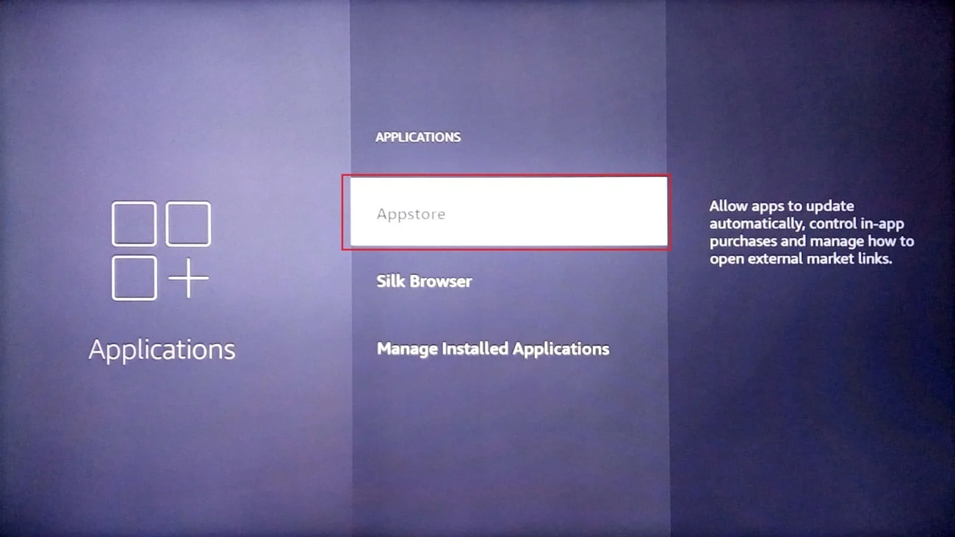 Appstore. wie man die Leistung von Firestick verbessert