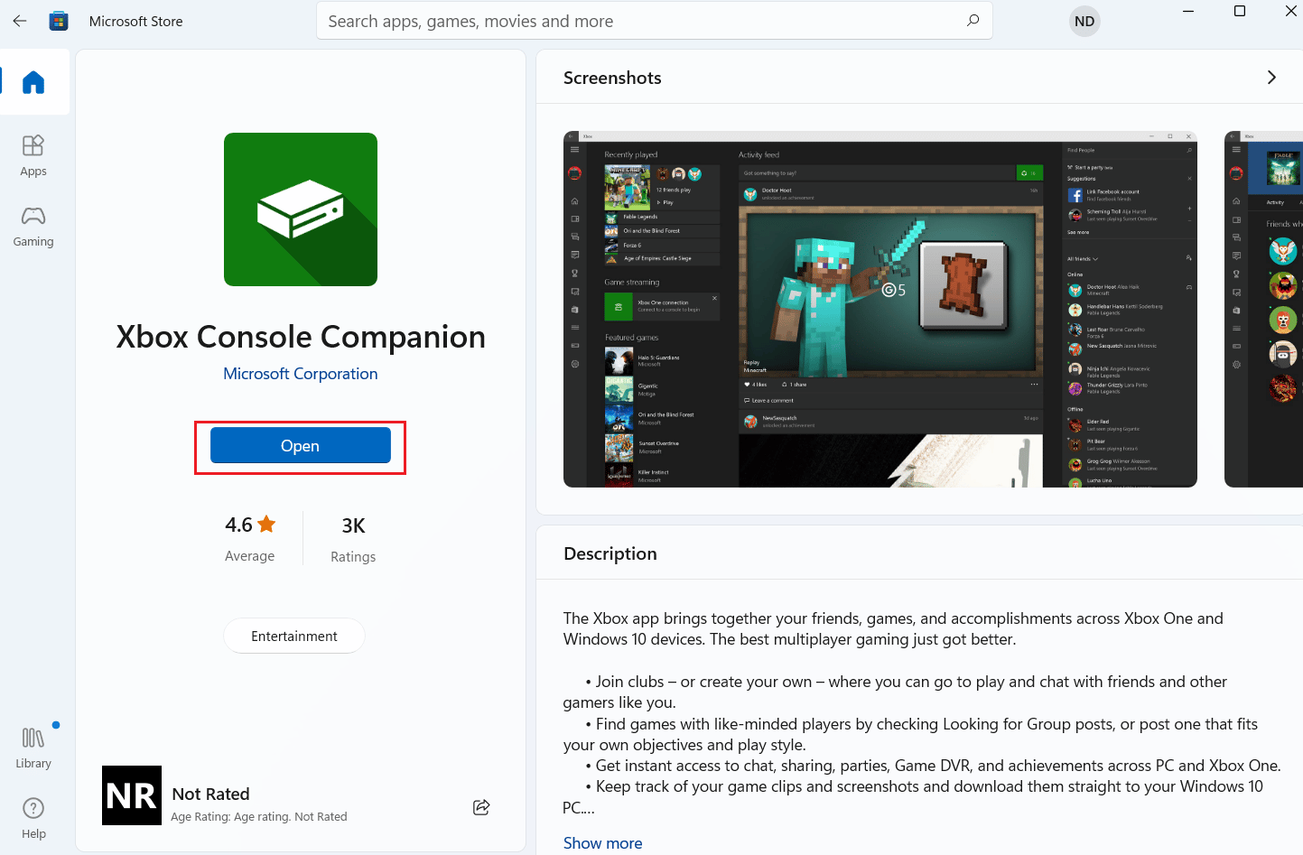 Microsoft Store - ค้นหา Xbox Console Companion - เปิด | วิธีเปลี่ยนรูปโปรไฟล์ของคุณบน Xbox App | ไม่สามารถปรับแต่ง Xbox Gamerpic