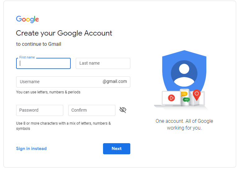 ユーザー名やパスワードなどの詳細をすべて入力し、[次へ]をクリックします