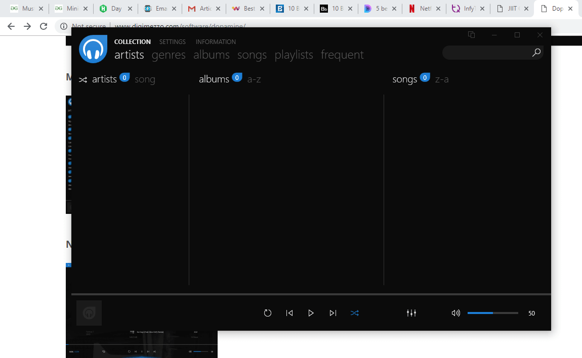 ドーパミンアイコンをクリックすると、画面が開きます
