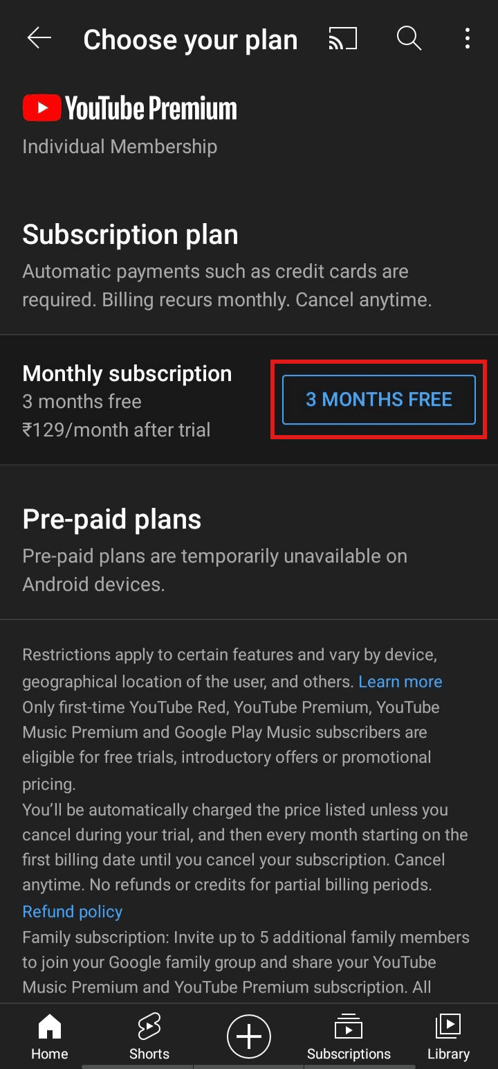 Tocca 3 MESI GRATIS per usufruire dell'abbonamento.