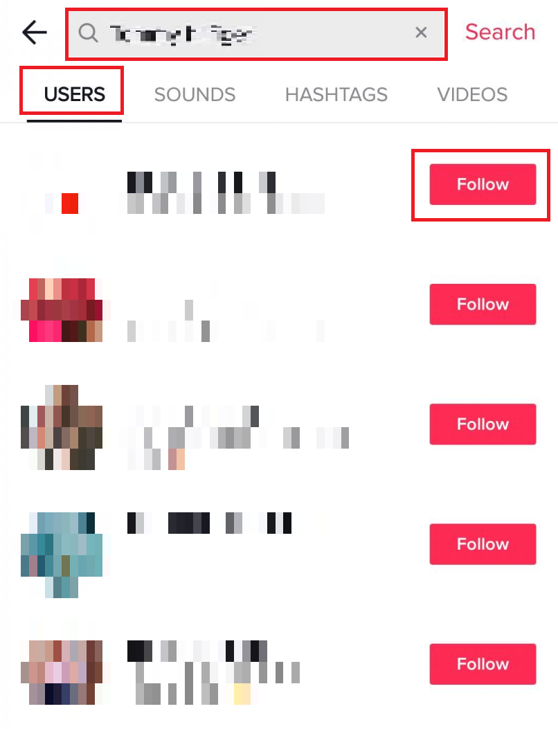 Pesquisa do TikTok - seção USUÁRIOS - Siga | Quantas contas TikTok você pode ter?