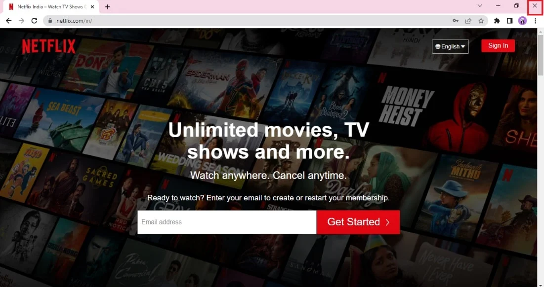 Forzar la detención de Netflix