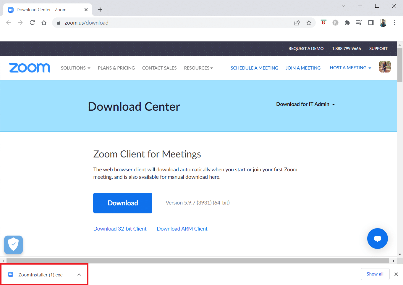 انقر فوق ملف المثبت الذي تم تنزيله في الأسفل لتنزيل التطبيق. إصلاح خطأ Zoom 1132 في نظام التشغيل Windows 10