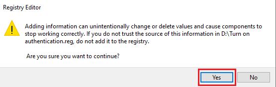 değişiklikleri onaylamak için Evet'i tıklayın. Windows 10'da Mesajınızı Şu Anda Gönderilemiyor Düzeltme