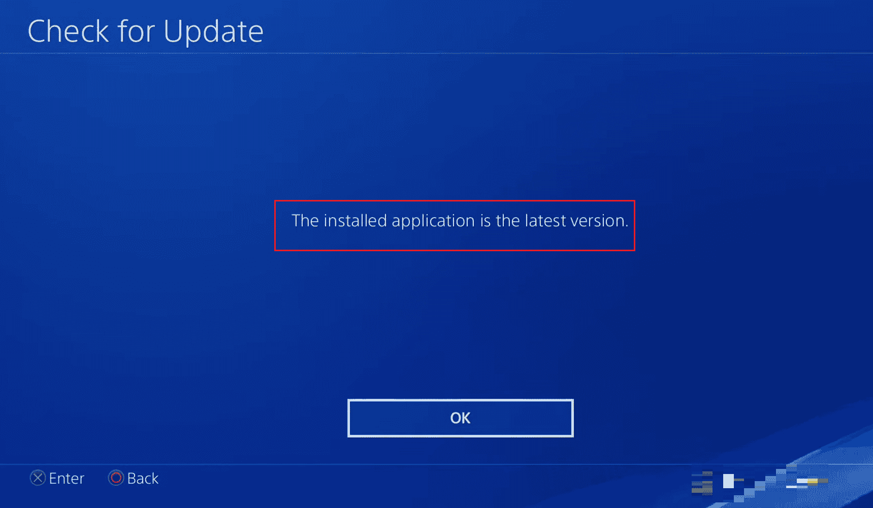 설치된 응용 프로그램은 최신 버전의 PS4입니다.