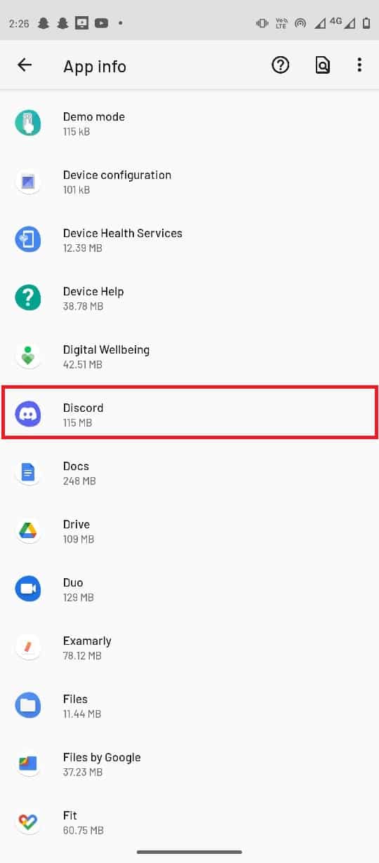 حدد موقع تطبيق Discord وحدده. إصلاح الخلاف خطأ غير معروف في الشبكة