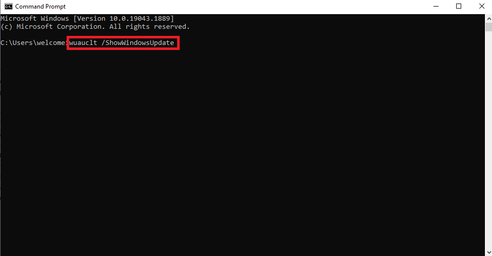 wuauclt comando ShowWindowsUpdate
