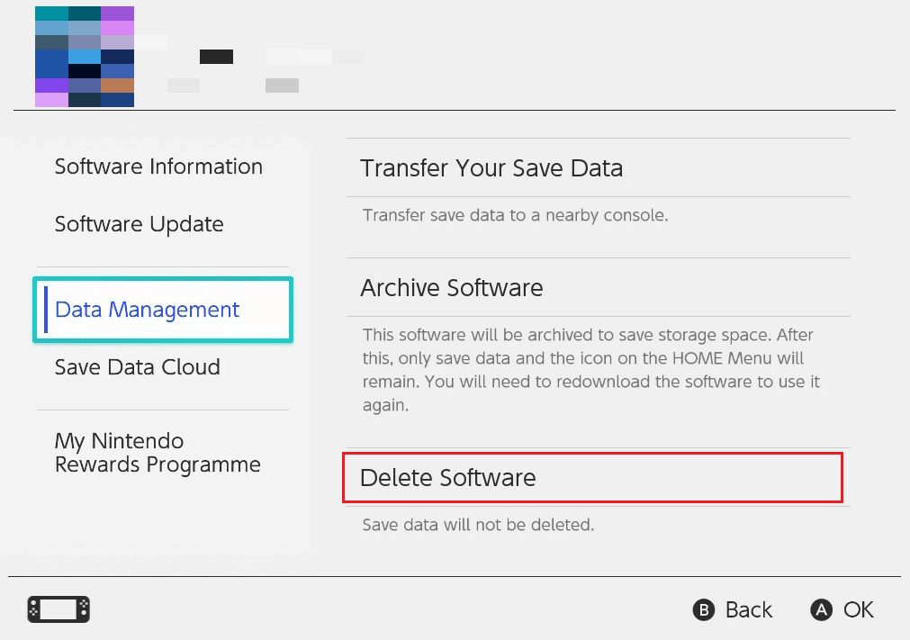 Clique na opção Excluir software