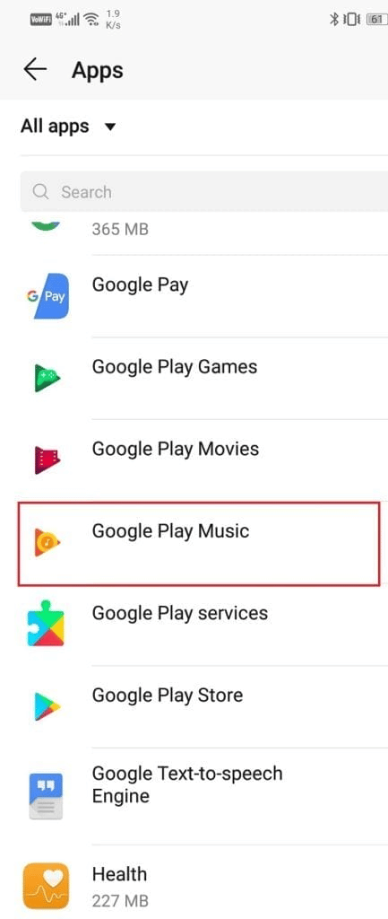 Google Play 뮤직 열기