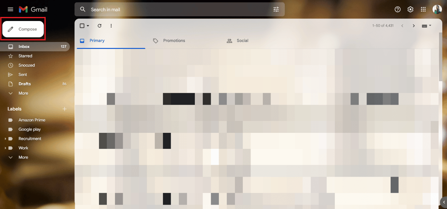 Besuchen Sie die Gmail-Website und klicken Sie auf „Verfassen“, um eine neue E-Mail zu verfassen | So kündigen Sie die Green Dot Card