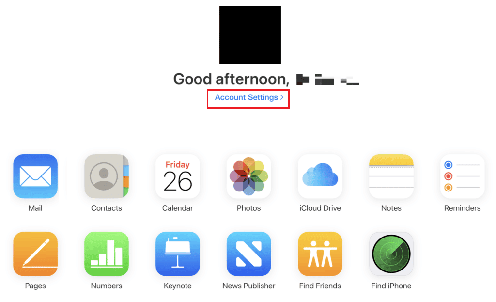點擊賬戶設置 |如何恢復已刪除的 iCloud 電子郵件