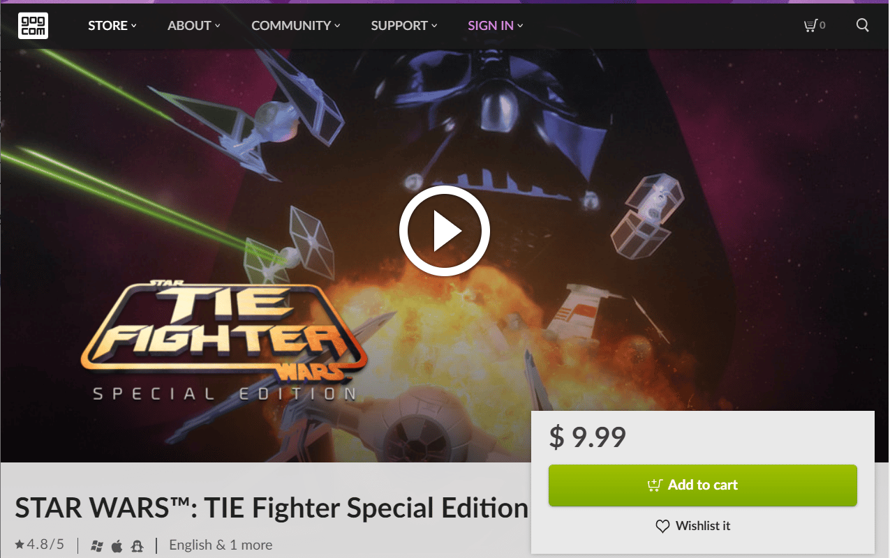 Star Wars TIE Fighter Edisi Khusus