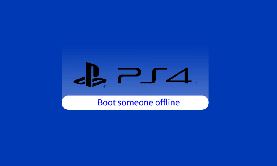 누군가를 오프라인으로 부팅하는 방법 PS4